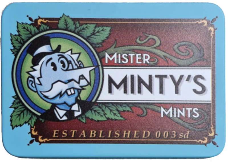 Mister Minty's dice tin lid