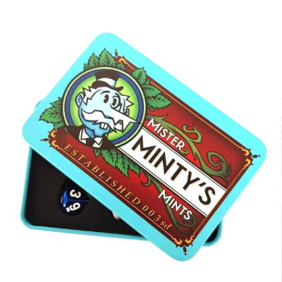 Mr Minty's Dice tin with metal dice