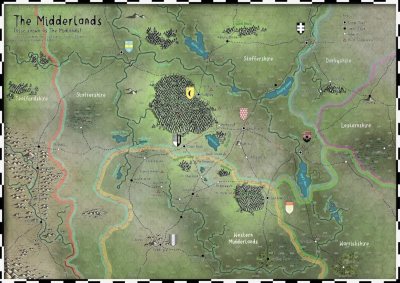 The Midderlands A2 Poster Map
